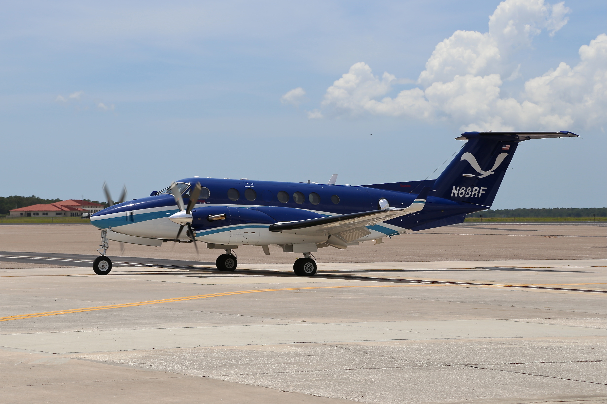 NOAA King Air 350 CER prepares for takeoff