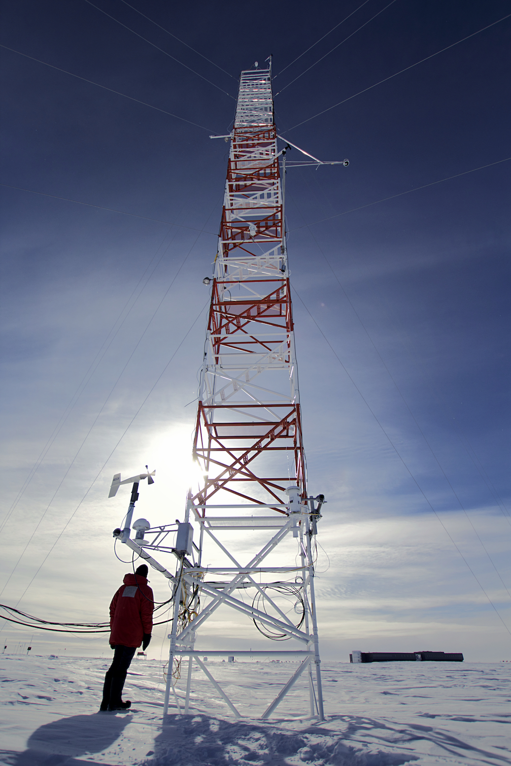Lt. j.g. Refael Klein and Tower at the South Pole