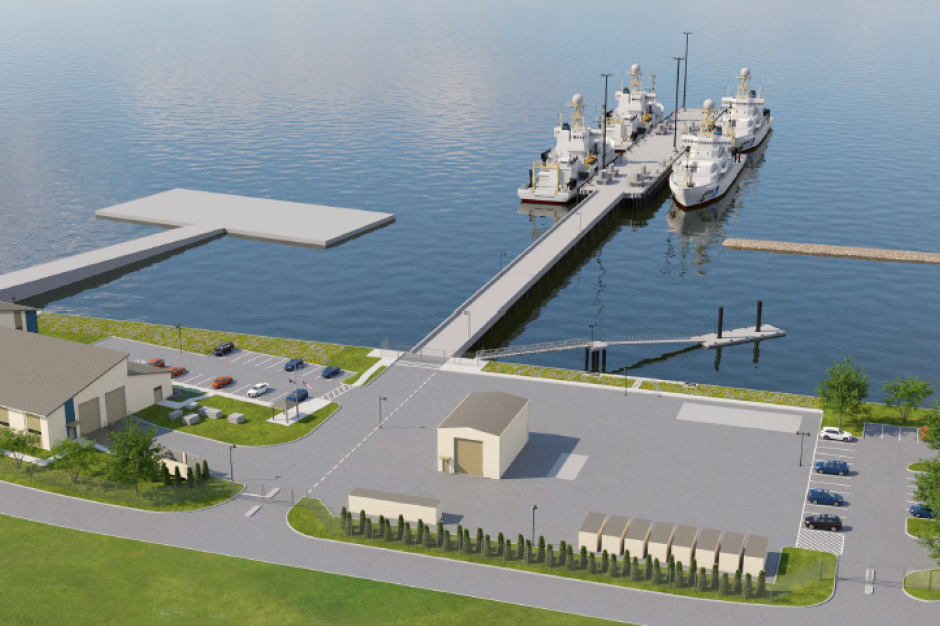 Conceptual rendering of NOAA Marine Operations Center-Atlantic facility in Newport, Rhode Island