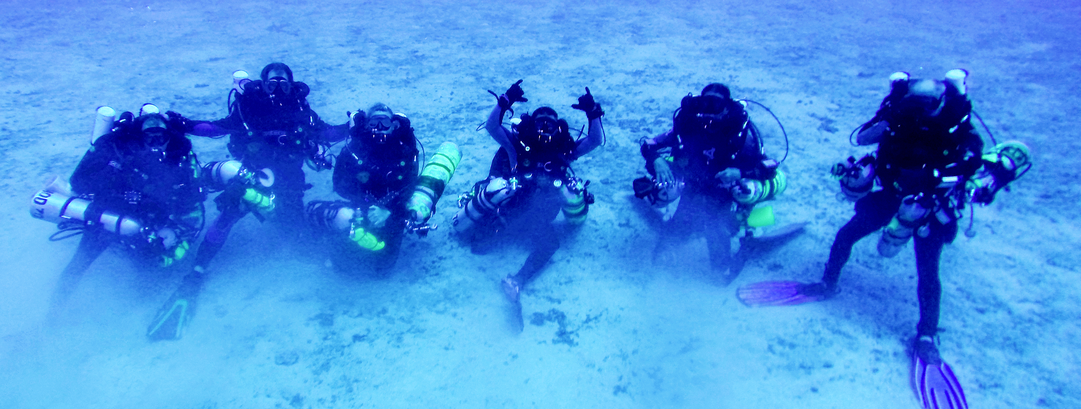 PMNM divers during rebreather training, 2013