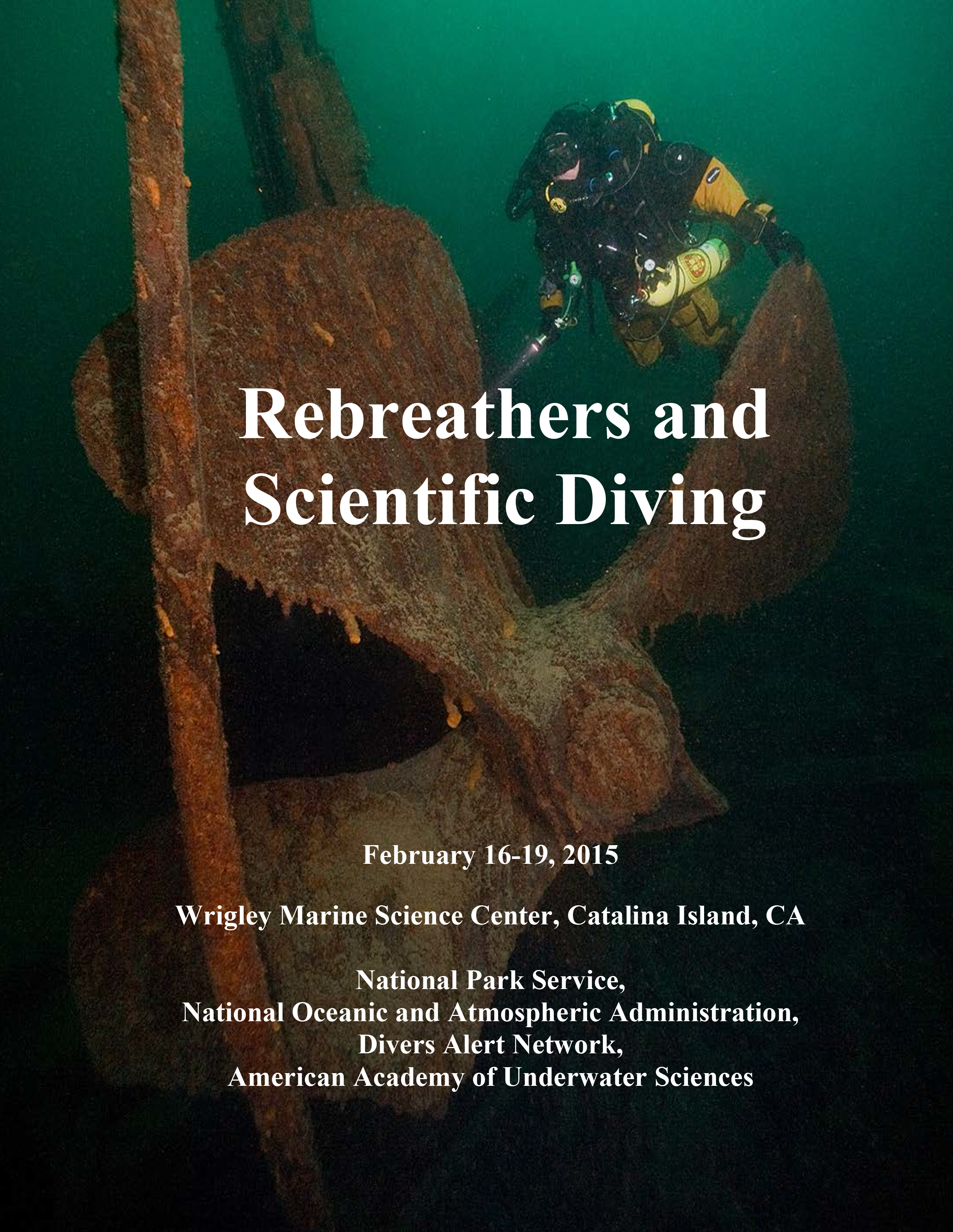 The cover of the proceedings of the Rebreathers and Scientific Diving Workshop published in 2016