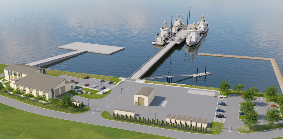 Conceptual rendering of NOAA Marine Operations Center-Atlantic facility in Newport, Rhode Island