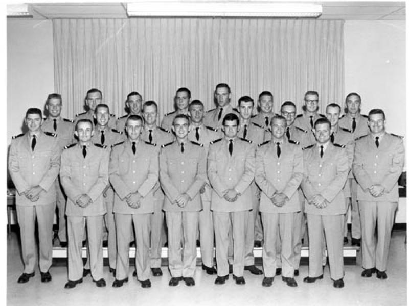 (left to right) Back Row: Peter M. Schidrich, Robert H. Leininger, David Van Weele, Conrad E. Huss, Joseph W. Dropp, Lindle E.