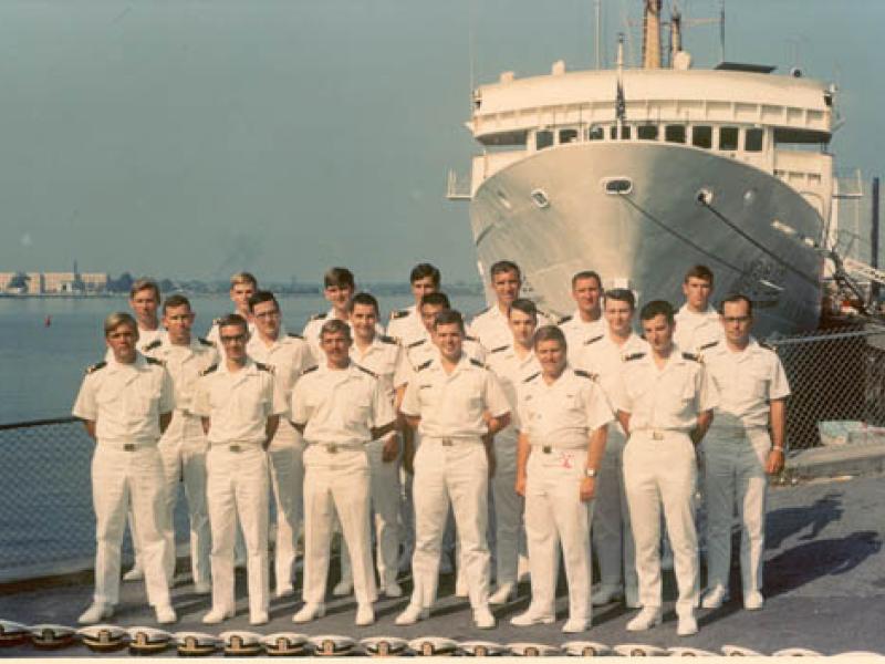 (l to r) Front Row: Norman Lovelace, Michael Wagner, Roger Hewitt, John Hudson, Arthur Flior, Alan Hirschman 2nd Row: Thomas Ba