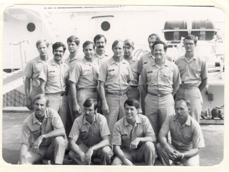 (from left) Last Row: Bradford B. Meyers, John B. Nelson, Gerald W. Stanley, Dennis J. Sigrist, Dennis M. Kuhl, Kent P. Dolan Mi