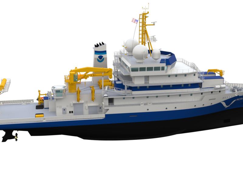 Illustration of New Ships Being Built for NOAA