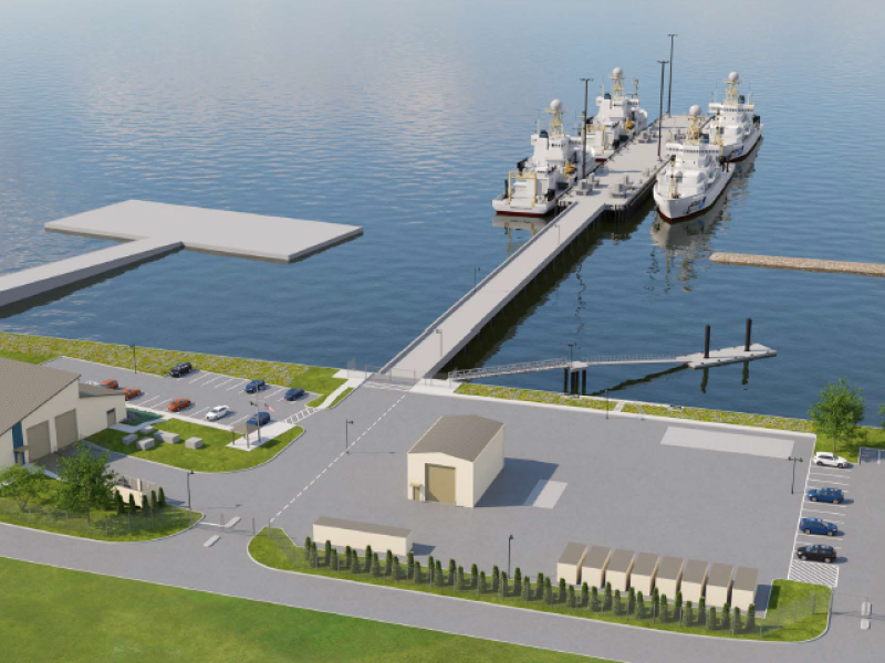 Conceptual rendering of NOAA Marine Operations Center-Atlantic facility in Newport, Rhode Island