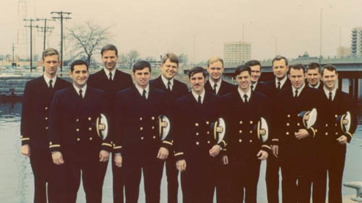 (left to right) Front Row: Roger DeVivo, Lester Smith, Lewis Lapine, R. Marshall Dixon, Dale Hodges, Carl Peters Back Row: John 