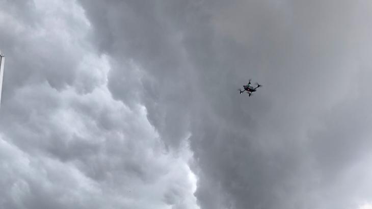 An uncrewed aircraft being tested for severe weather research.