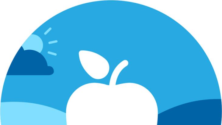 NOAA focus area meatball with an apple outline superimposed on top.