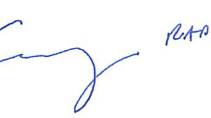 signature of RADM Chad Cary